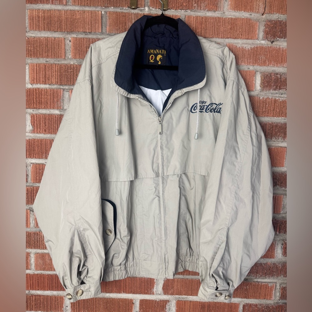 Coca-Cola Beige Windbreaker Jacket